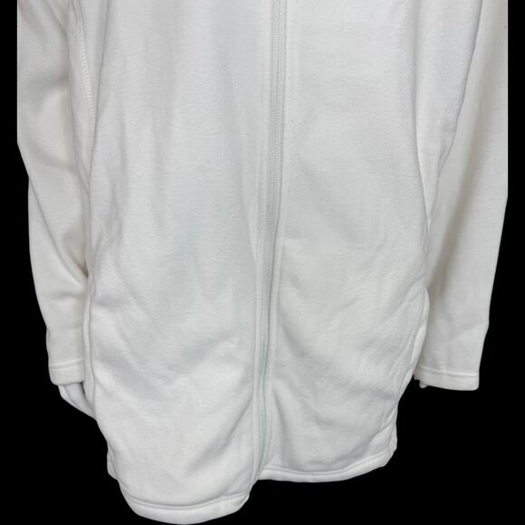 Lands' End Women’s Plus 3X Fleece Jacket Ivory White Full Zip NWOT Winter - Picture 15 of 16